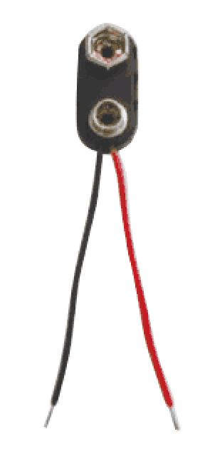 ワイヤリード付き9Vバッテリーホルダー